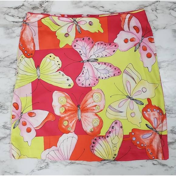 ITW By Claude Brown Butterfly Skirt - Picture 1 of 6